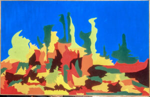 peinture abstraite colourée