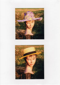 deux photos de chapeaux colorés